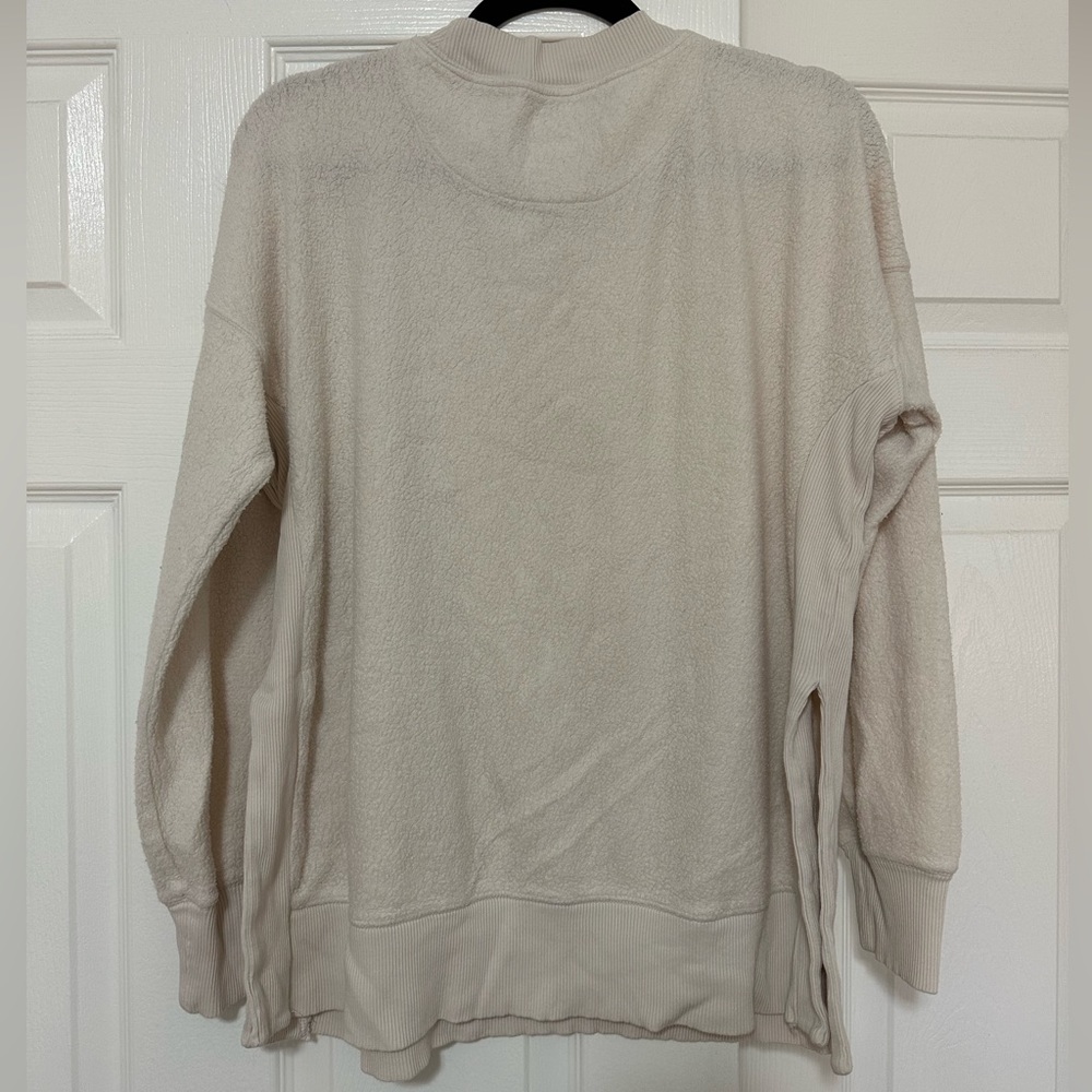 Aerie Chilled Out Crewneck Sweater Cream, Small - Picture 7 of 7